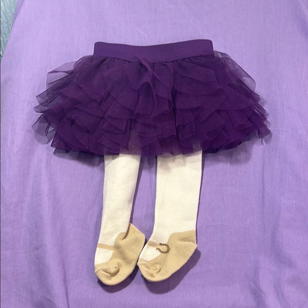 5 for $10 💜 tights and tutu by made with live by Place size 0-6 months